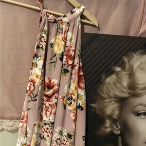 MINE ~ Sleeveless Shirt Floral Pink ~ Large